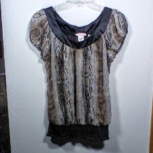 Y2K Vintage Halo Cheetah Animal Print Short sleeve Blouse Size: Medium